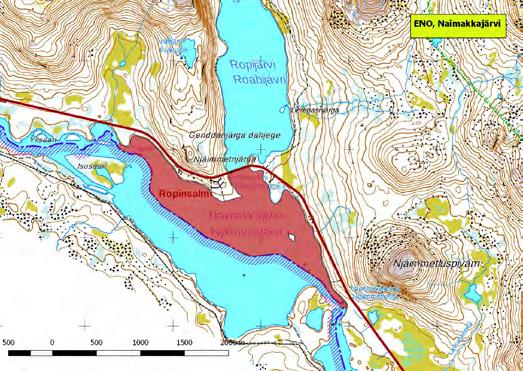 920379 Enontekiö, Naimakkajärvi (Ks) (7627264:280936) 132 ha Könkämäenon suvanto Ropinsalmessa Kilpisjärventien varressa.