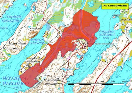 920356 Inari, Kaamasjokisuu (K,Kk,Ks) (7662017:503340) 327 ha Kaamasjokisuu on Muddusjärveen laskevan Kaamasjoen rehevä suistoalue nelostien