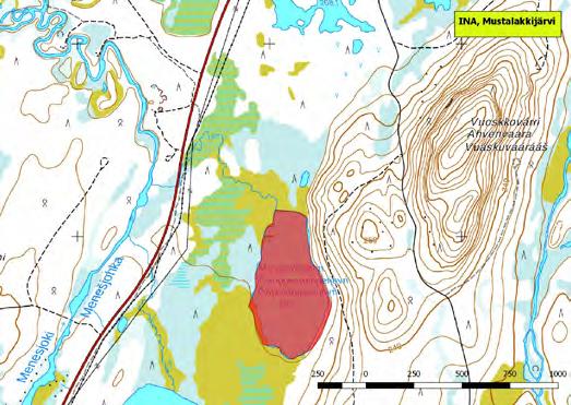 920360 Inari, Mustalakkijärvi (K,Kk,Ks) (7621713:475096) 22 ha Menesjärven eteläpuolella Ahvenvaaran