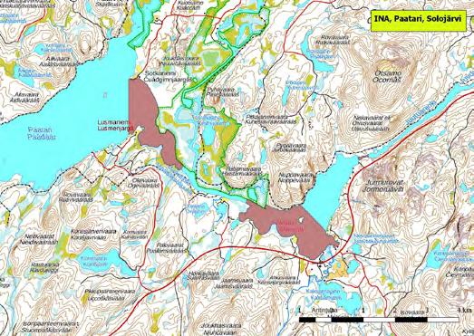 920355 Inari, Paatari-Solojärvi (K,Ks) (7637571:488100) 444 ha Inarin kylän lounaispuolella sijaitseva Paatari-Solojärven lintualue rajautuu Kettujoki-Vaskojoen Natura- ja FINIBA-alueisiin.