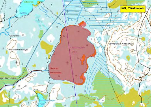 920368 Kolari, Ylläslompolo (K,Kk,Ks,P) (7490140:386051) 75 ha Kolarin kunnan koillisnurkassa lähellä Ylläksen matkailukeskusta sijaitseva Ylläslompolo on arvokas sekä