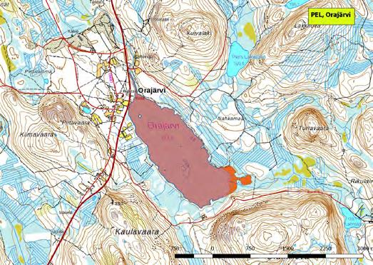 920364 Pello, Orajärvi (K,Kk,Ks) (7422804:374048) 227 ha Pellon kuntakeskuksen koillispuolella Kilpisjärventien varressa sijaitseva Orajärvi on arvokas muuttavien lintujen kerääntymisalue, mutta