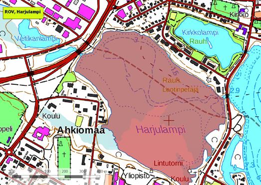 920114 Rovaniemi, Harjulampi (K,Kk,Ks,P) (7375050:442960) 42 ha Harjulampi on voimalarakentamisen ja vedennousun myötä Rovaniemen keskustaan muodostunut Kemijoen laajentuma.
