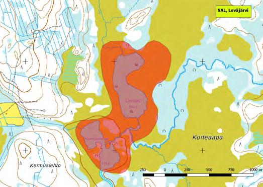 920337 Salla, Leväjärvi (K) (7398732:595065) 90 ha Pieni, soiden ympäröimä