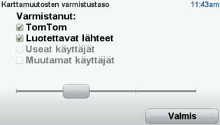 3. Valitse Liity. Kun kytket Blue&Me-TomTom -laitteen tietokoneeseen, TomTom HOME lataa uudet korjaukset ja lähettää korjauksesi Map Share -yhteisölle.