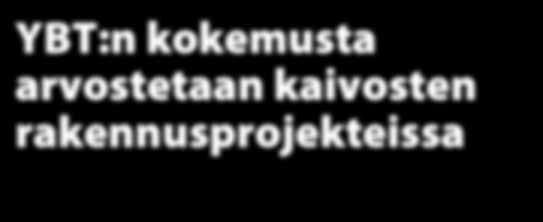 - Urakoihin kuuluu niin maarakennus- kuin betonirakentamisen kohteita sekä kokonaisurakkana Kaivoskonttorin rakentaminen.