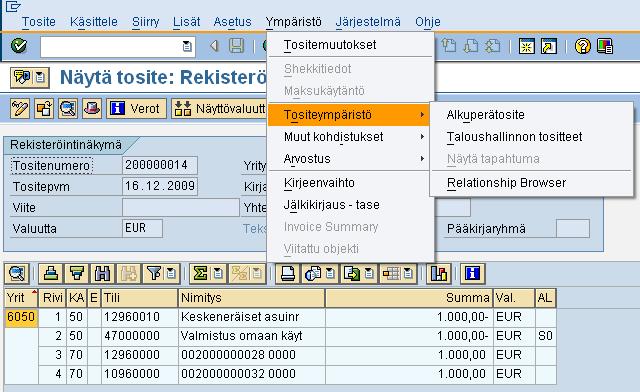 Tapahtumaketju asiakirjojen välillä FI