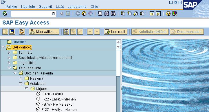 SAP GUI Uloskirjautuminen 9 Valikosta: Järjestelmä