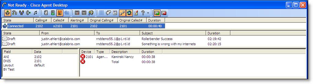 Cisco Agent Desktop -käyttöopas 3. Katselmoi sähköpostiviesti ja muokkaa sitä tarvittaessa.