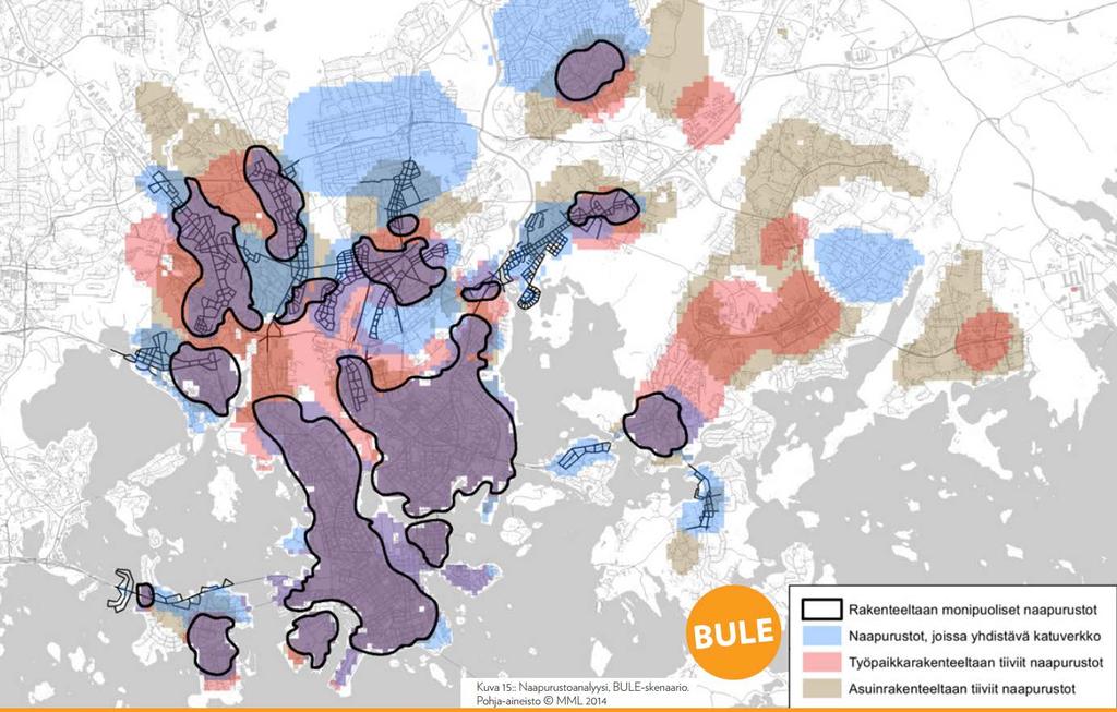 Tiiviit ja monipuoliset naapurustot Helsingissä