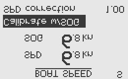 Nopeus pohjan suhteen kalibrointi Kun järjestelmään on liitetty GPS, nopeus vedessä (Speed through water, SPD) voidaan kalibroida samaksi kuin nopeus pohjan suhteen (Speed Over Ground, SOG).