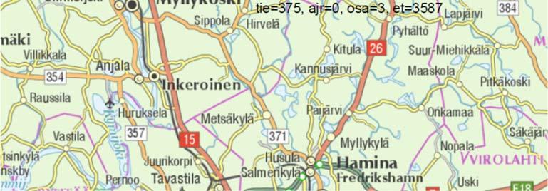 Parannettava osuus alkaa Saittaran kylän eteläosasta Niemijärven kohdalla ja päättyy Enäjärven kylän eteläosaan Kotovuoren kohdalla. Kuva 1. Kohteen sijainti Hankkeen lähtökohtana on ns.