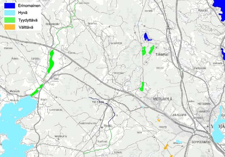 68 Valtatien 3 parantaminen välillä Ylöjärvi Hämeenkyrö, Ympäristövaikutusten arviointiselostus PINTAVEDET 13.