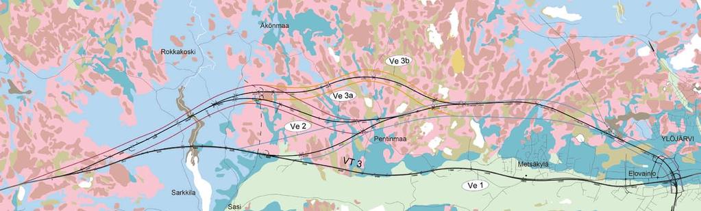 70 Valtatien 3 parantaminen välillä Ylöjärvi Hämeenkyrö, Ympäristövaikutusten arviointiselostus MAA- JA KALLIOPERÄ SEKÄ LUONNONVARAT 14. Maa- ja kallioperä sekä luonnonvarat 14.