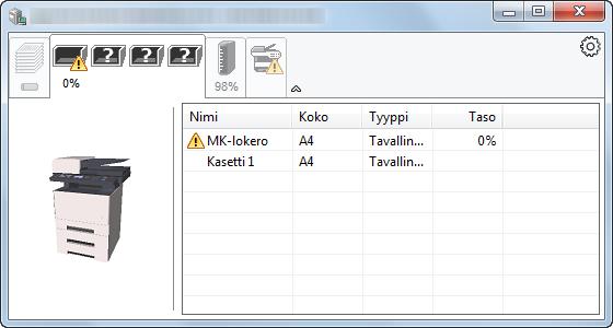 Tulostaminen tietokoneelta > Tulostimen tilan valvominen (Status Monitor) Tulostuksen edistyminen -välilehti Tulostustöiden tila näytetään.