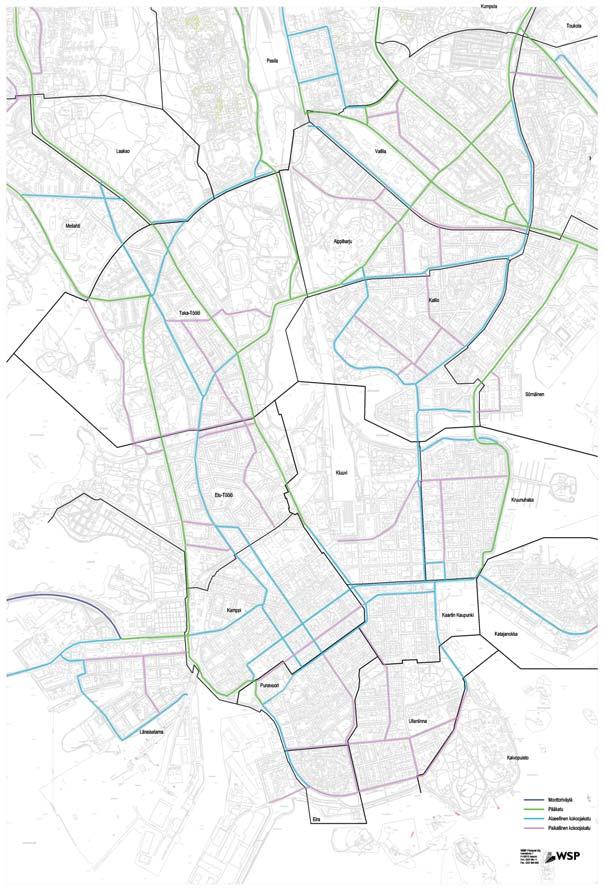 Katujen valaistusluokat tarkastelualueella Keskustan katujen valaistusluokat ovat pääkaduilla AL1-AL2/ K1-K2, kokoojakaduilla AL2-AL4a/K2-K4, (alueellisen kokoojakadun AL2/K2, ja paikallisen