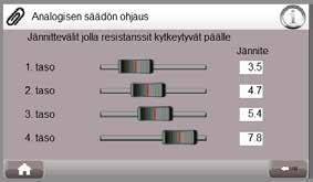 ..600 C) Poikkeama tavoitelämpötilasta, jossa asentoventtiili säätyy ääriasennosta toiseen. Tehdasasetus 300 C.