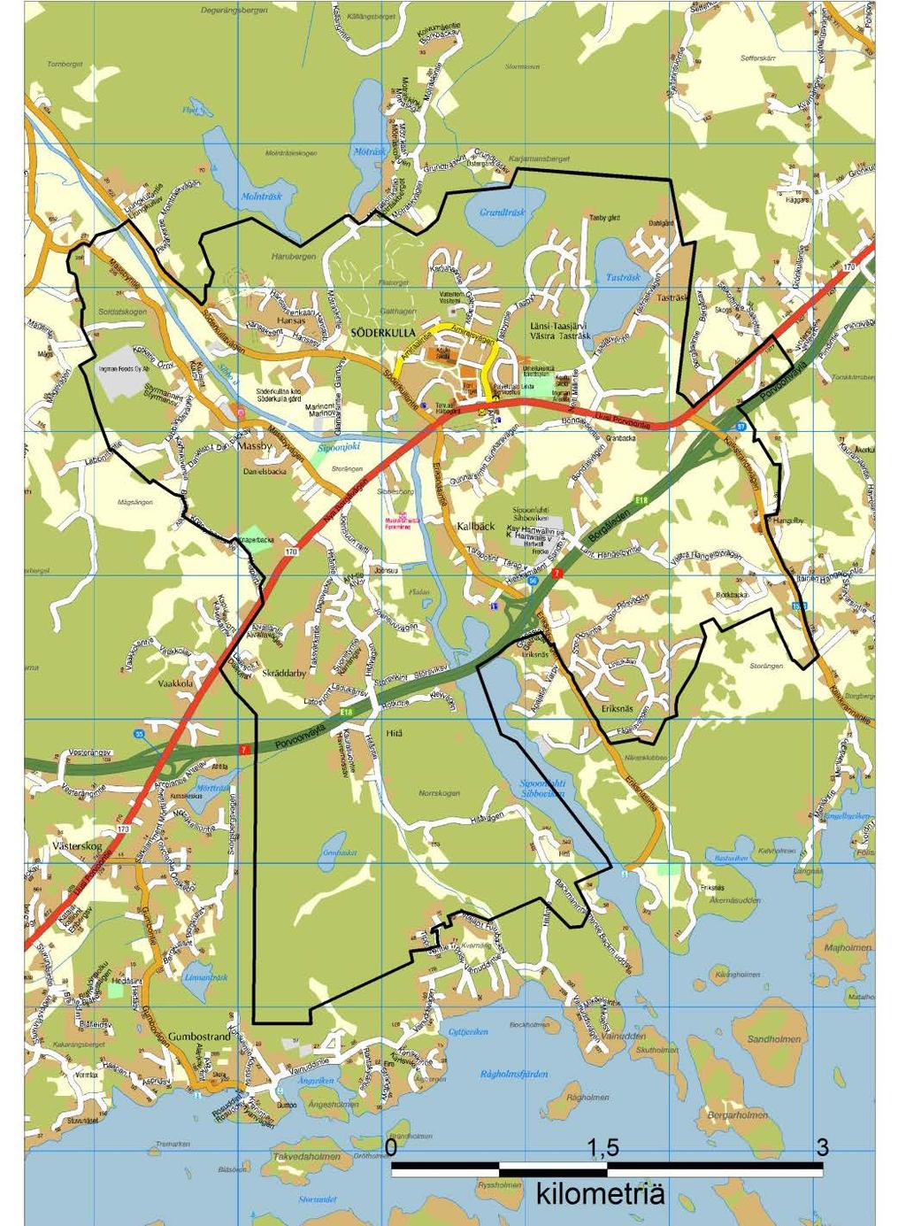 Sibbesborgin osayleiskaava Delgeneralplan för Sibbesborg Osayleiskaava-alueen rajaus / Avgränsning av delgeneralplaneområde Kaava vireille 12.