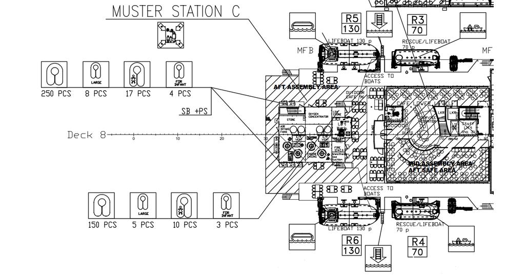 44 Kuva 19. Muster station piirustuksissa (Deltamarin 2016).