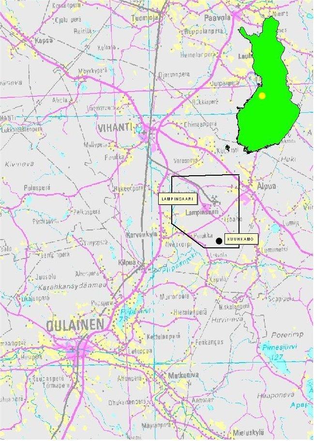 2 Alue kuului osana GTK:n Vihanti-Pyhäsalmi-alueen tutkimuksiin, jotka aloitettiin vuonna 1993 Vihanti-Pyhäsalmi-hankkeen toimesta.