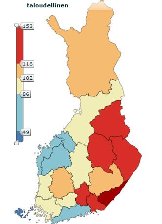 Huono-osaisuus ja osallisuus maakunnissa Inhimillinen Sosiaalinen/heijastevaikutukset Taloudellinen/palvelujärjestelmä Osallisuus Inhimillinen huono-osaisuus Alkoholikuolleisuus Asunnottomat