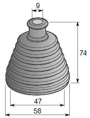 YLEISSUOJA TUOTE no 1051 390 Ø 14/70/160 x 95 mm Ohjaussauvat yms. Min. pituus 40 mm Max. pituus 90 mm TUOTE no 1051 429 Ø 24/28 x 122 mm Min.