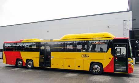 BUS 2017 - JYVÄSKYLÄ pyksi erikoisimmista Jyväskylän bsseista on biokaaskäyttöinen Scania Interlink LD. raisten Liikenteen 9700H (13,06 metriä, 53+1+1-paikkaa, ovet 1-1-0).