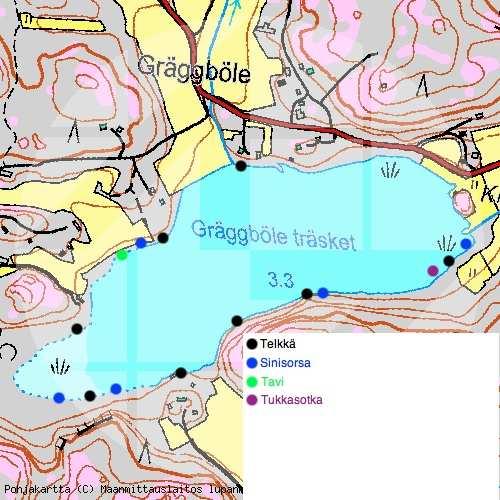 Karttaliite 8 Vesilintureviirien