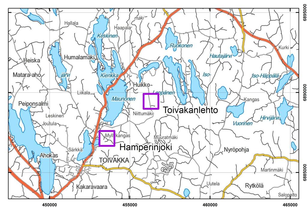 GEOLOGIAN TUTKIMUSKESKUS Arkistoraportti 9/2016 1 1 KOHTEIDEN VALINTA JA TYÖVAIHEET Tässä raportissa kuvataan Keski-Suomen malmipotentiaalin kartoitus hankkeen (1.10.