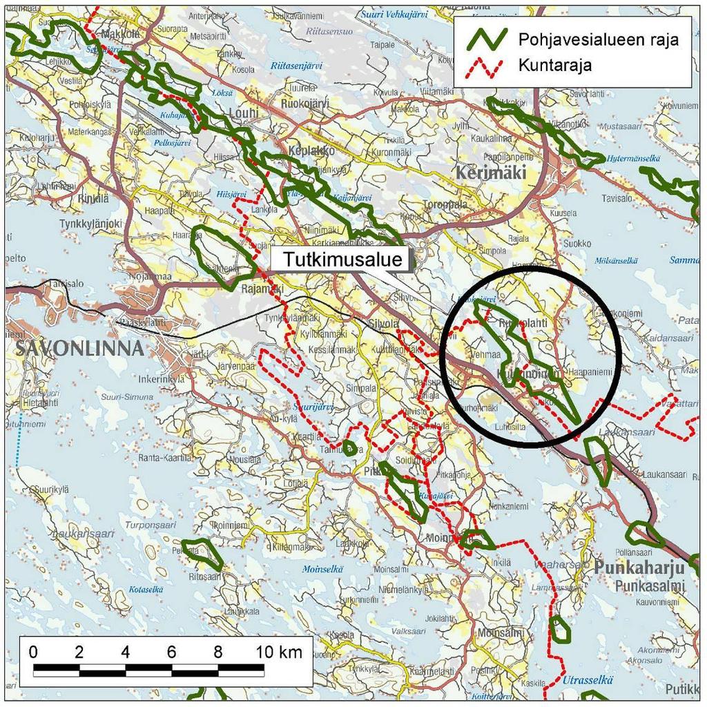 Kerimäen ja Punkaharjun Kulennoisharjun pohjavesitutkimukset