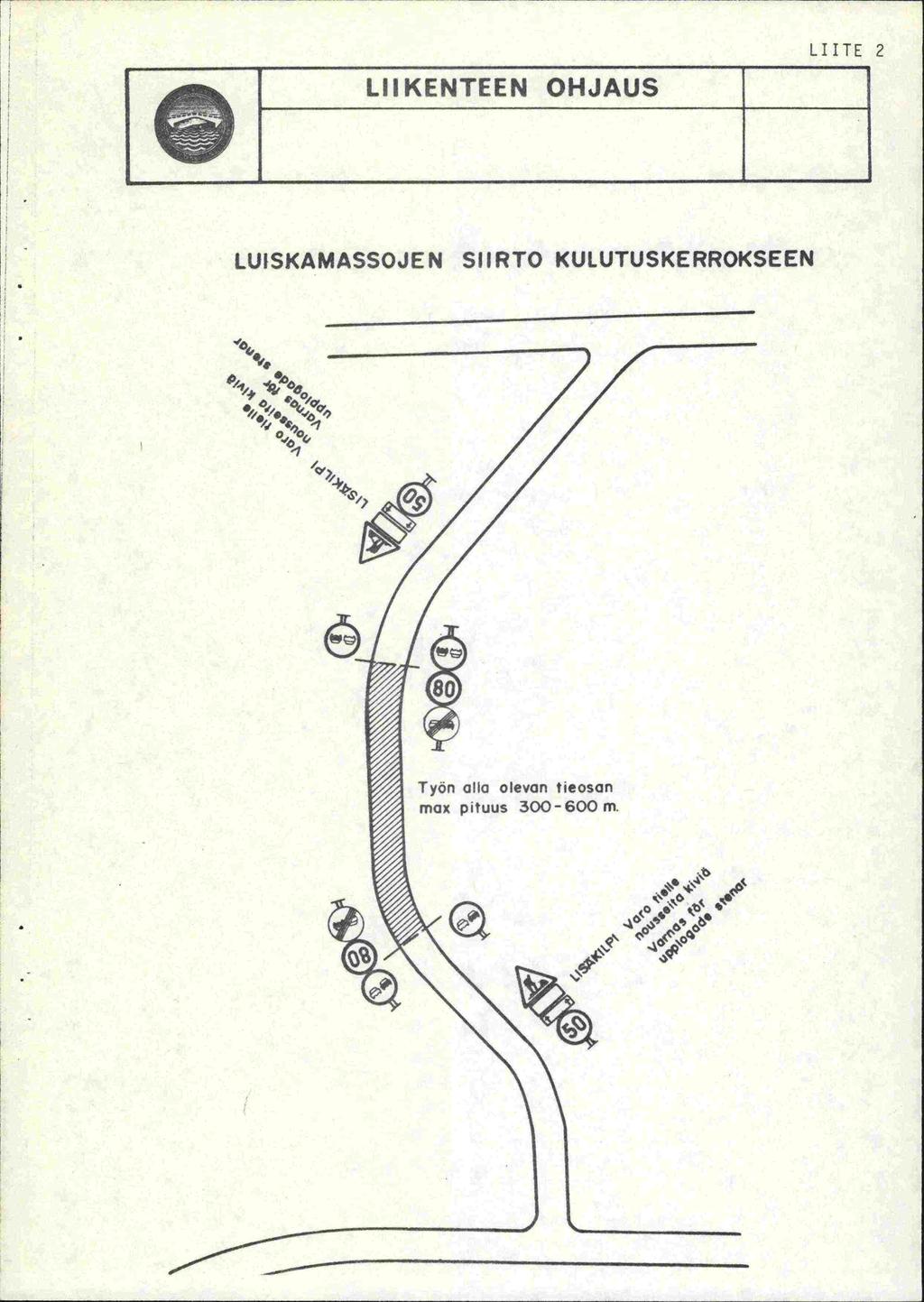 LIIKENTEEN OHJAUS LIITE 2 LUISKAMASSOJEN SIIRTO KULUTUSKERROKSEEN "0, 'ii, '2( Cg