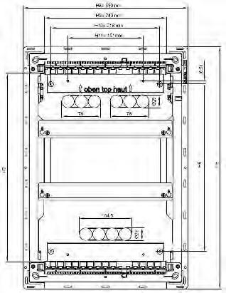 Mittapiirros H17=89mm H18=40mm H13 H16 H19 74,5mm DIN-kiskon zwischen Hutschiene ja oven sisäpinnan und Tür välillä innen 80,5mm asennuslevyn zwischen Montageplatte ja oven sisäpinnan und Tür välillä