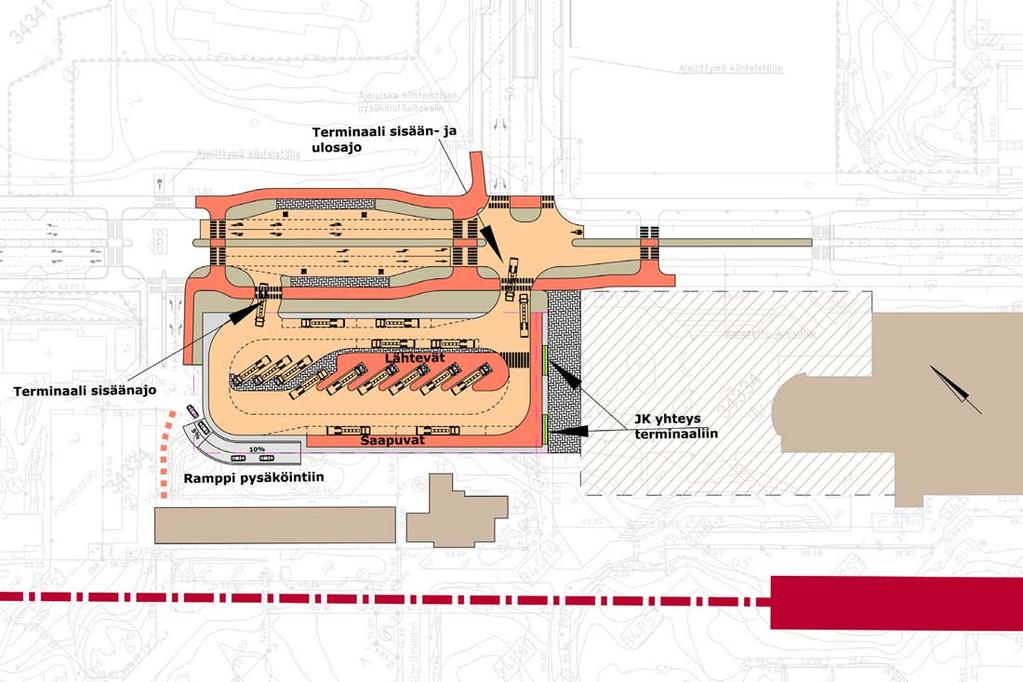 44 44 Matinkylä Kivenlahti metro, alustava yleissuunnitelma SUUNNITELMAT 5.5.5. Espoonlahden asema Espoonlahden metroaseman itäinen sisäänkäynti sijoittuu kauppakeskus Lippulaivan lounaispuolelle ns.