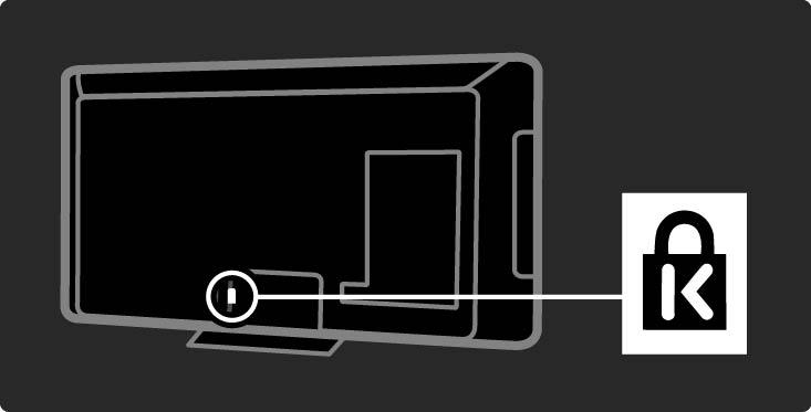 1.1.5 Turvalukitus Television taustapuolella on Kensington-turvalukitus.