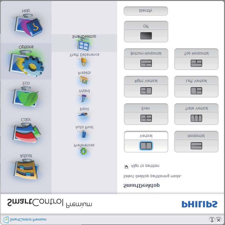 3. Kuvan optimointi 3.6 SmartDesktop (ÄlykäsTyöpöytä) Opas SmartDesktop (ÄlykäsTyöpöytä) SmartDesktop (ÄlykäsTyöpöytä) on SmartControl Premium'issa.