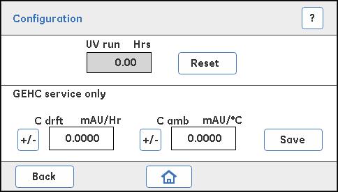 3 Huoltotoimenpiteet 3.5 UVMonitori 3.5.4 Käyttötuntien määrän nollaaminen 3.5.4 Käyttötuntien määrän nollaaminen Ohjeet Nollaa UV-monitorin käyttötunnit seuraavien ohjeiden mukaisesti.