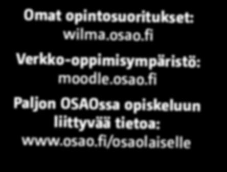 Lukujärjestykset löytyvät Wilmasta Oulun seudun ammattiopistossa opiskelee noin 11 100 nuorta ja aikuista yhdeksässä yksikössä Oulun seudulla ja Koillismaalla.