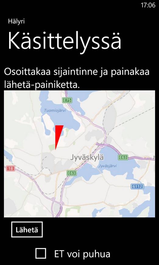 4.4 Hätäkeskusohjelmasta päällekytkettävät toiminnot Käsittelyn aikana eräät toiminnot voidaan kytkeä päälle ainoastaan hätäkeskusohjelman päässä. Luvussa esitellään nämä toiminnot.