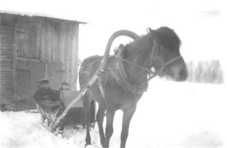 Eino osti ja väätti hevosella Paltamosta tavaraa kauppaan kauppias Eino Tervoselta. Mytävänä oli sekatavarakaupan tavoin kaikenlaista taloudessa tarvittavaa.