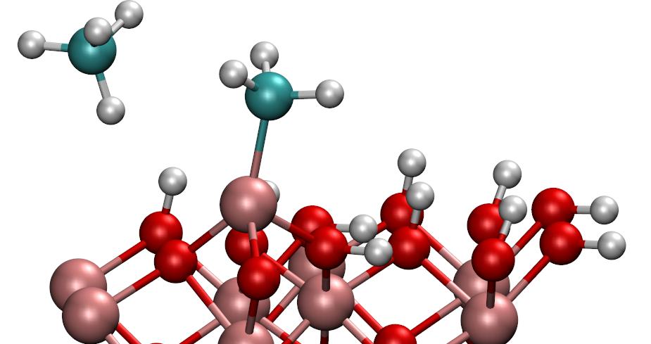 Oletus reaktion suotuisuudesta osoittautuu pitävän paikkansa sillä löydetyn reaktiopolun aktivaatioenergiaksi määritettiin 0,74 ev. Reaktiossa DMA vastaanottaa protonin viereiseltä hydroksidiryhmältä.
