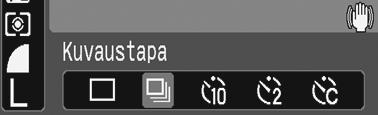 Kuvaustavat 87 Kuvaustavat Jatkuva kuvaaminen Kuvaustapa Katso Eri kuvaustilojen toiminnot (s. 200). Tässä kuvaustilassa kamera kuvaa jatkuvasti, kun laukaisinta pidetään painettuna.