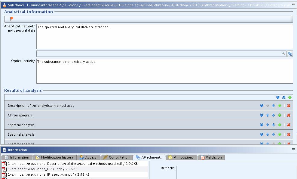 Osa 1.4 Analyysitiedot Liitä analyysitiedot REACH-asetuksen liitteen VI jakson 2 mukaan. Varmista, että analyysin tulokset vastaavat osassa 1.2 esitettyjä tietoja.