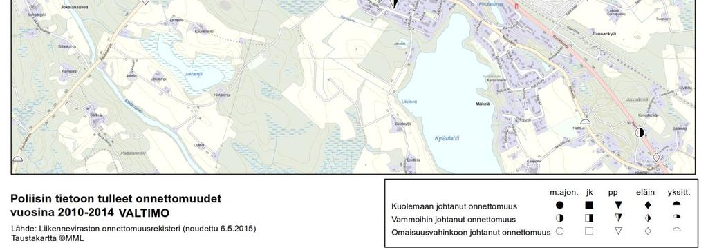 Valtimon keskustassa.