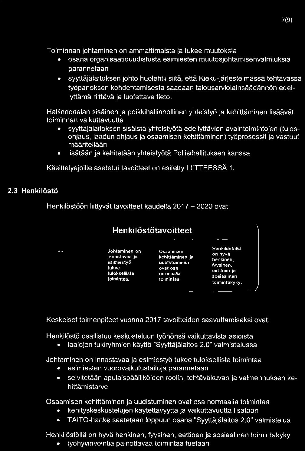 Hallinnonalan sisäinen ja poikkihallinnollinen yhteistyö ja kehittäminen lisäävät toiminnan vaikuttavuutta syyttäjälaitoksen sisäistä yhteistyötä edellyttävien avaintoimintojen (tulosohjaus, laadun