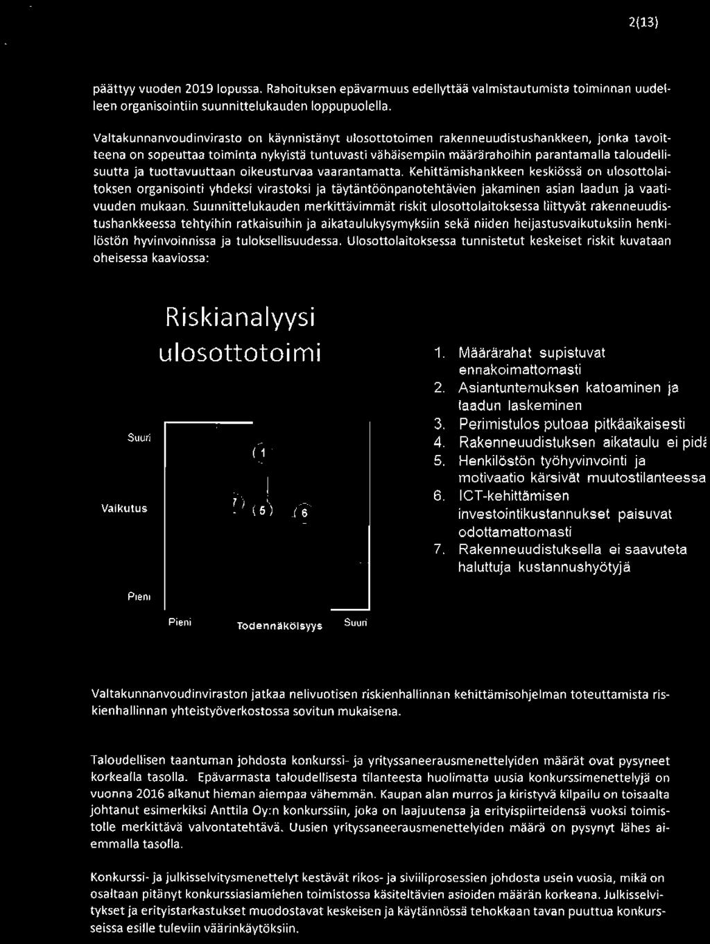 ja tuottavuuttaan oikeusturvaa vaarantamatta. Kehittämishankkeen keskiössä on ulosottolaitoksen organisointi yhdeksi virastoksi ja täytäntöönpanotehtävien jakaminen asian laadun ja vaativuuden mukaan.