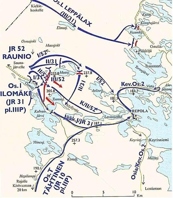 Tykistö oli jaettu kahteen tukiryhmään. Divisioonaan kuuluivat lisäksi PionP24, KvOs2, 16.TykK ja PpK/10.Pr sekä lukuisat huoltomuodostelmat.