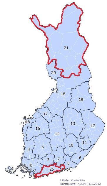 3 kaikista suurin, mutta asukasluvultaan kaikista pienin erityisvastuualue.