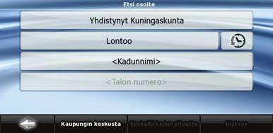 4. Kartta ilmestyy keskittäen valittuun kohtaan. Napauta (Yksinkertainen tila) tai (Vaativa tila) Kohdistinvalikosta. Reitti lasketaan sitten automaattisesti ja suunnistus voidaan aloittaa. Vinkki!