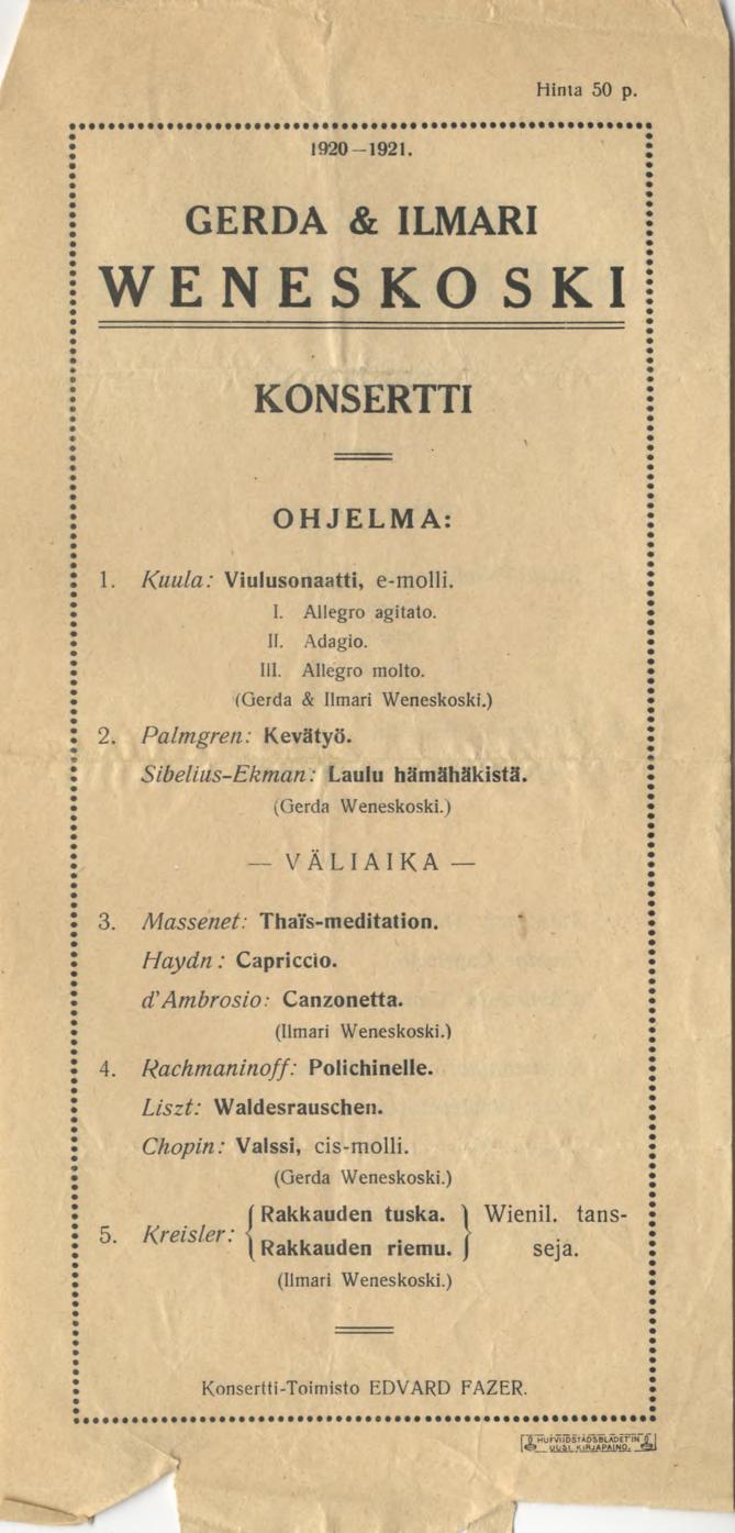 :,920 1921. : : 1. /<««/«,' ViulusnnAntti,e-molli.! I, «Zilsto,! 11,! l lii, molto,»! 2. pa/mfw/l, kevitt^ä. (lles6l> Nenezkozki.)! 3, /^af^e«e^ I'k2!B-meäit2tion.
