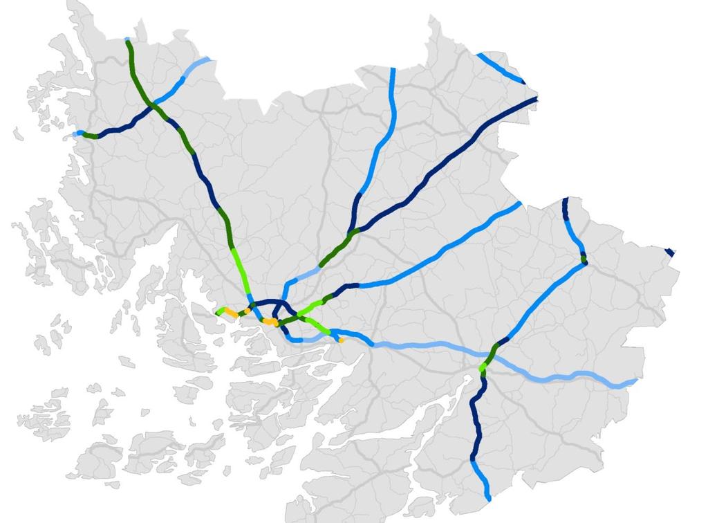 Pääteiden liikenteen toimivuuden suurimmat ongelmakohdat kaikissa parantamishankkeet